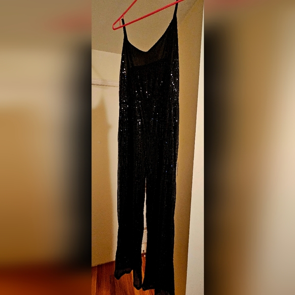 Black sequined jumpsuit - Picture 6 of 7